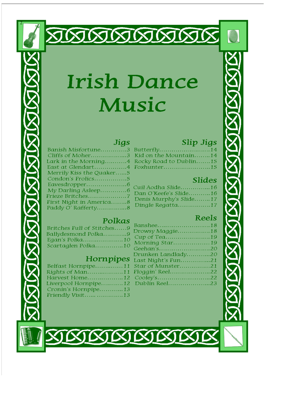 Irish Dance Music Vol.1 for Guitar Tab, EADGBE; 40 Jigs, Reels, Hornpipes and more.... Guitar Tablature scores gallery preview page 2