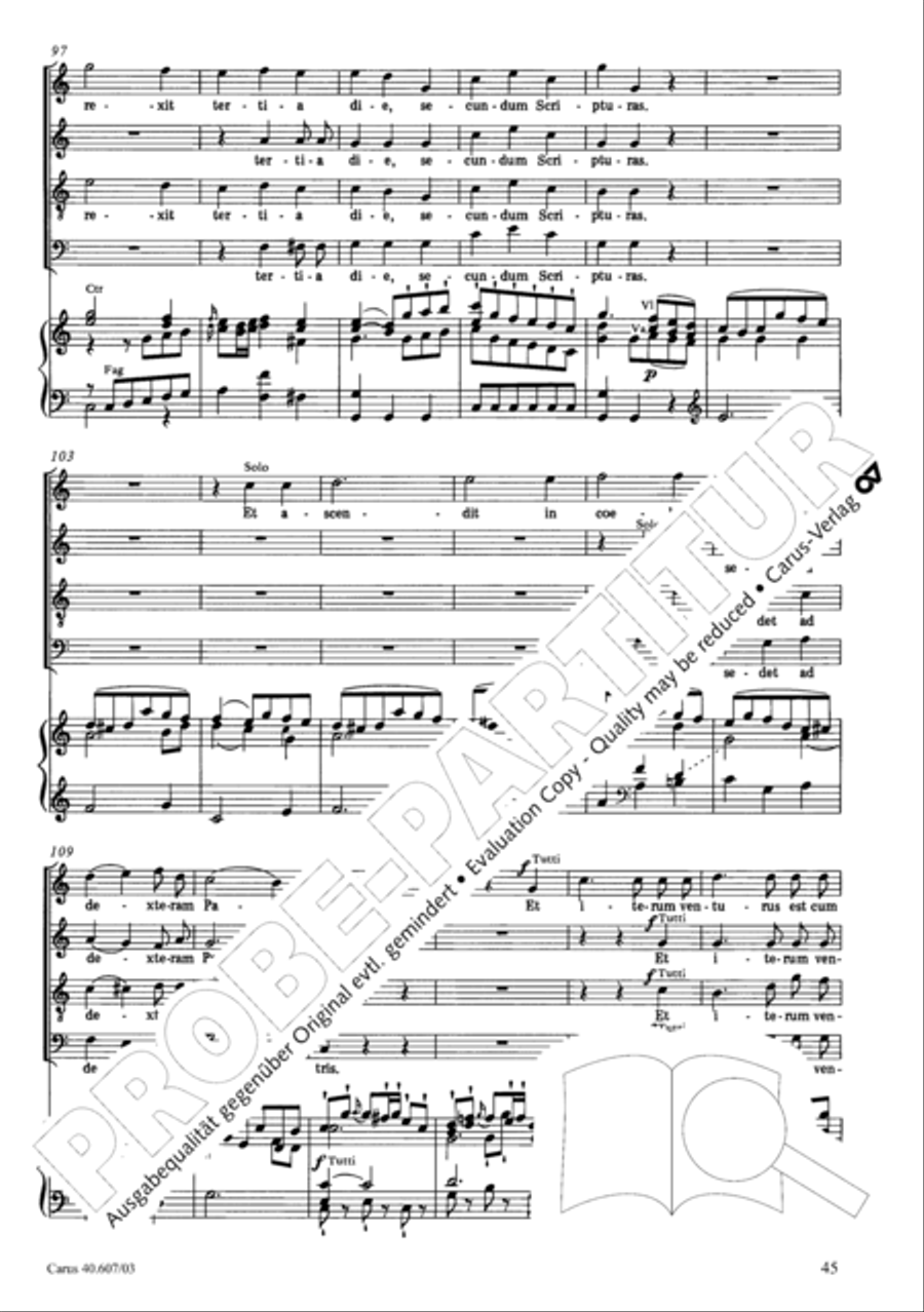 Mass in time of war (Missa in tempore belli) 4-Part scores gallery preview page 52