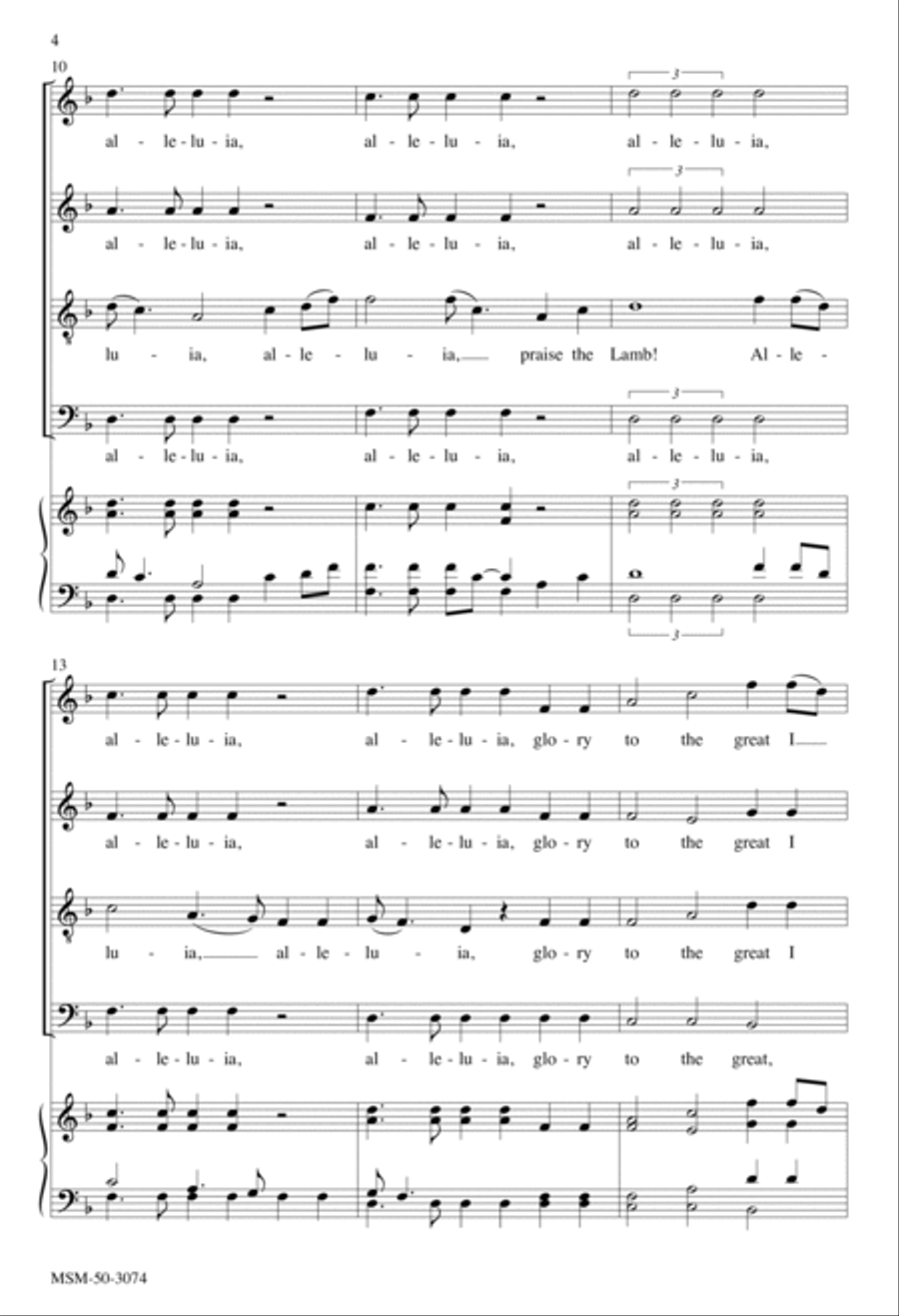 Hark! I Hear the Harps Eternal / Hark, I Hear the Harps Resounding 4-Part scores gallery preview page 4