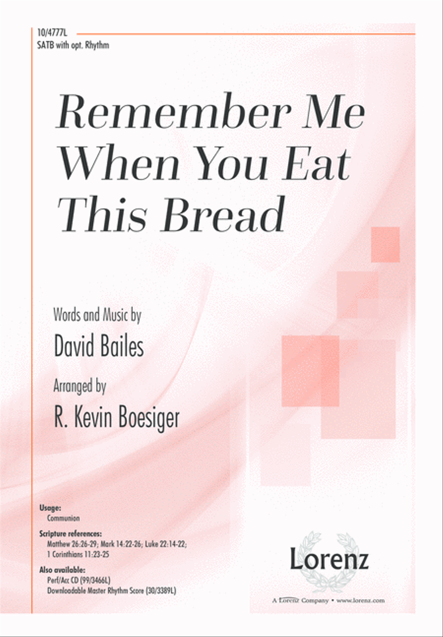 Remember Me When You Eat This Bread 4-Part scores gallery preview page 1