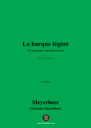 Meyerbeer-La barque légère(Ma barque légère;Der leichte Kachen),in G Major