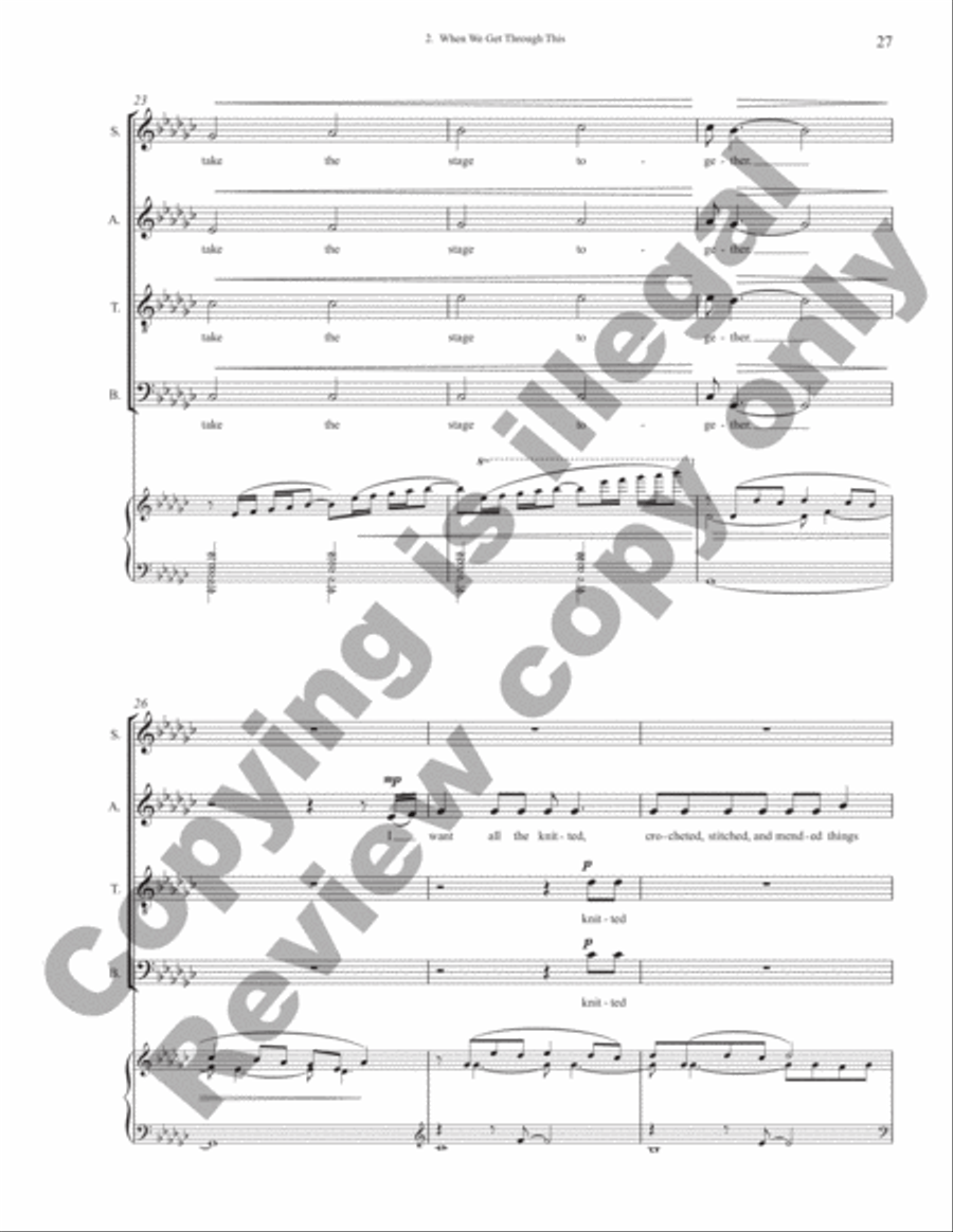 Unconditional Love (Vocal Score) 4-Part scores gallery preview page 12