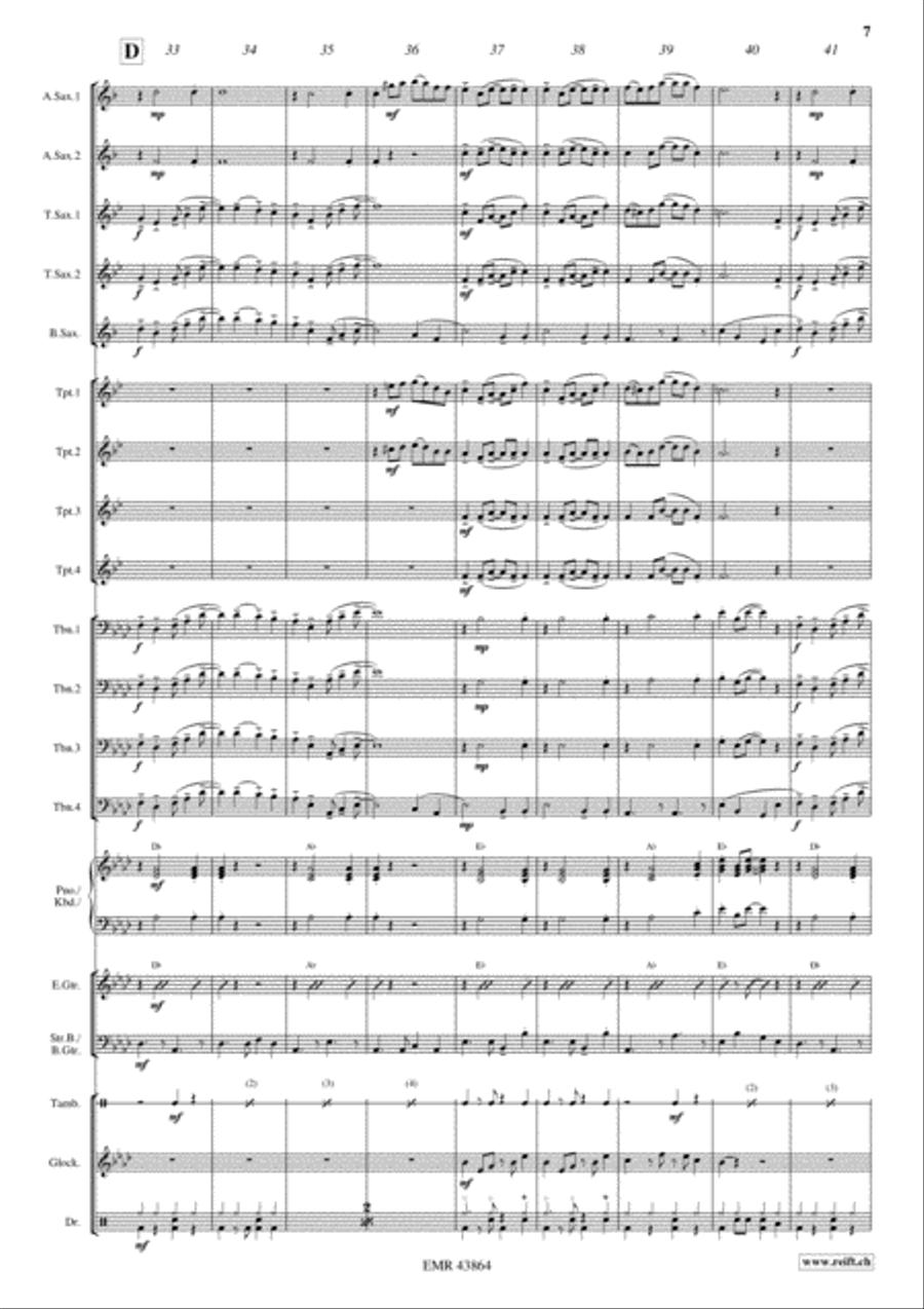 Bayerischer Defiliermarsch Big Band scores gallery preview page 7