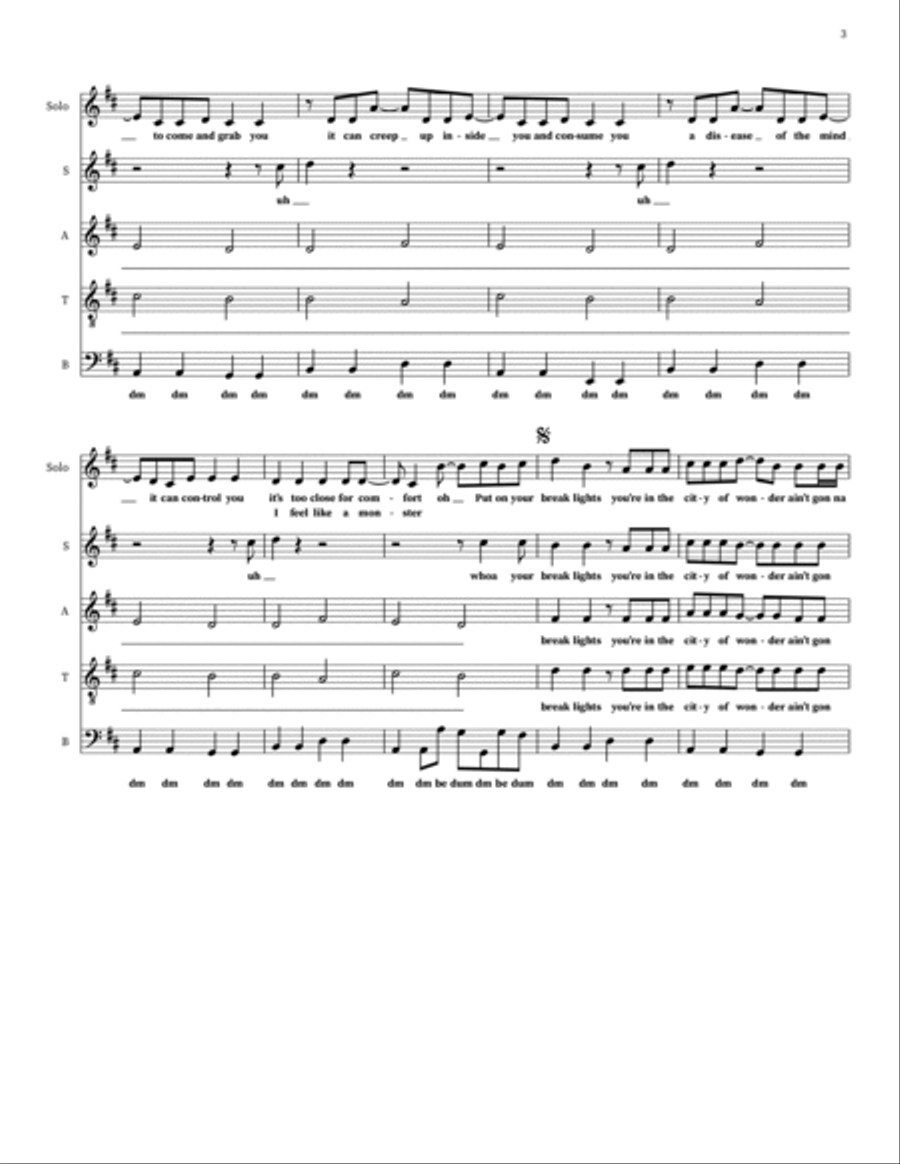 Disturbia Disturbia 4-Part scores gallery preview page 3