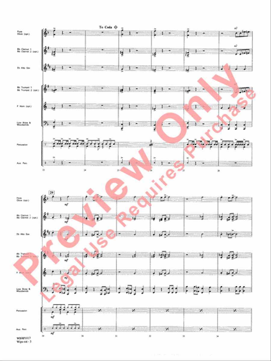 Wipe Out Concert Band scores gallery preview page 6