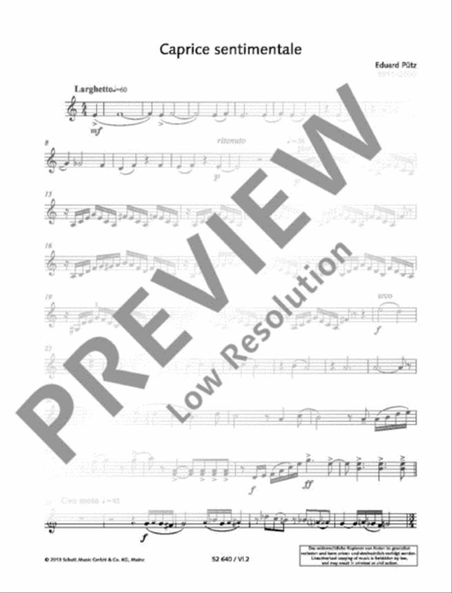 Caprice sentimentale Violin scores gallery preview page 13