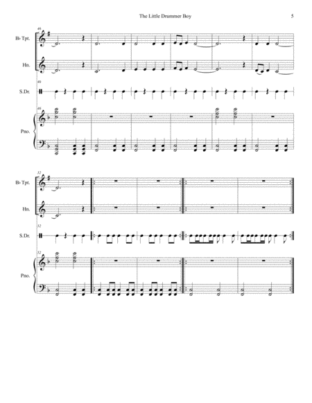 The Little Drummer Boy (Duet for Bb-Trumpet and French Horn) image number null