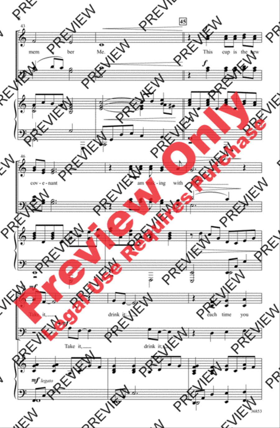Communion Song Communion Song 4-Part scores gallery preview page 8