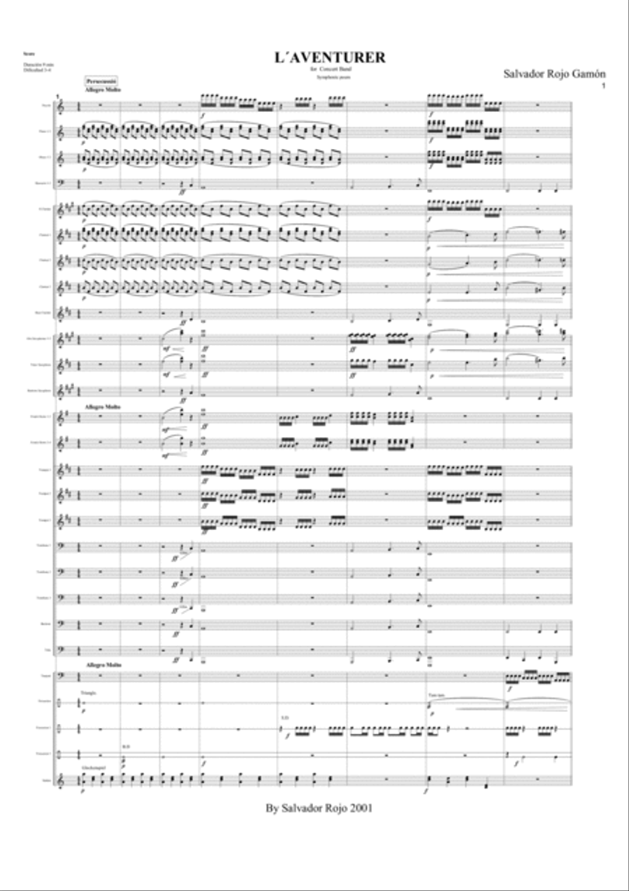 L'aventurer Concert Band scores gallery preview page 3
