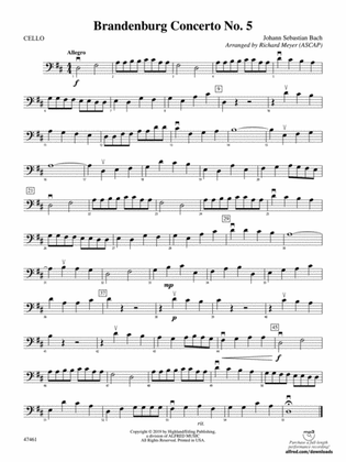 Brandenburg Concerto No. 5: Cello