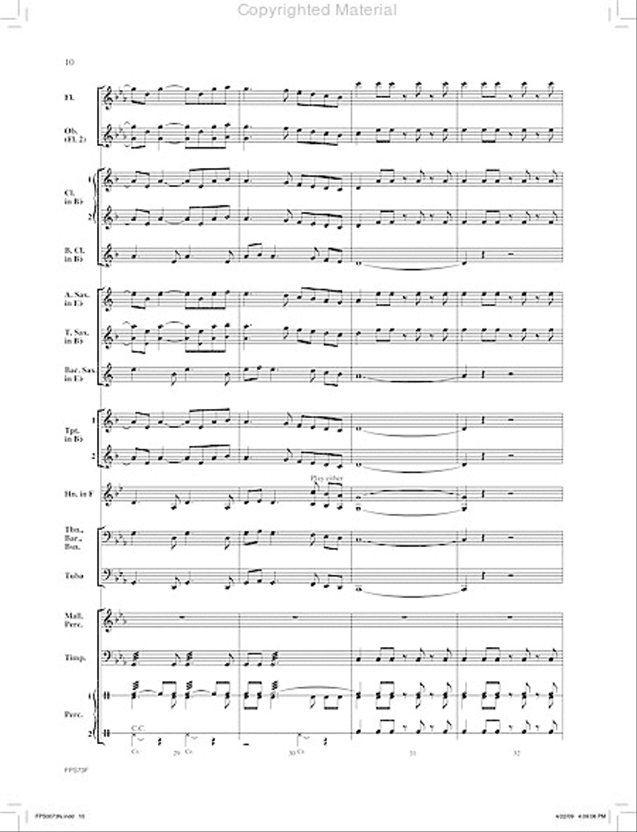 Zenobia The Warrior Queen Concert Band scores gallery preview page 11