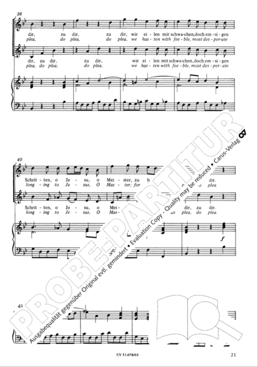 Jesus, you have freed my spirit (Jesu, der du meine Seele) 4-Part scores gallery preview page 22