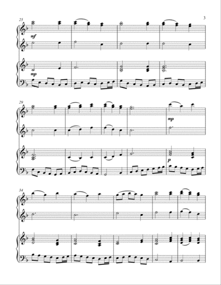 Come, Thou Long Expected Jesus (1 piano, 4 hand duet) 1 Piano, 4-Hands scores gallery preview page 4