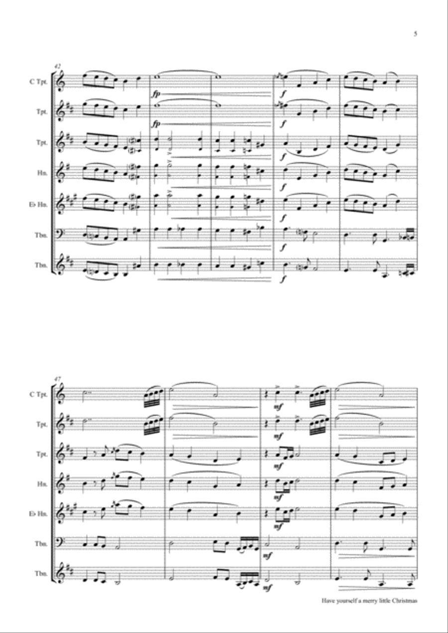 Have Yourself A Merry Little Christmas from MEET ME IN ST. LOUIS Euphonium scores gallery preview page 5