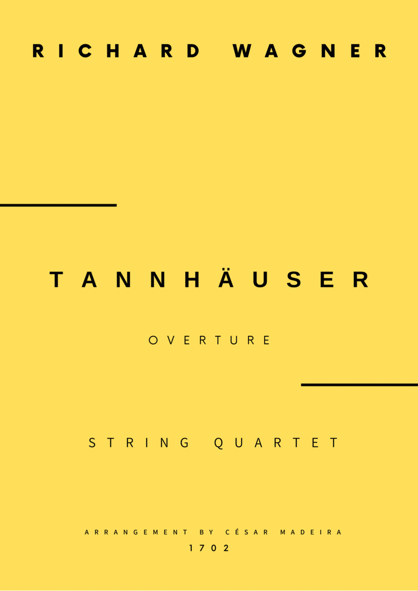 Tannhäuser (Overture) - String Quartet (Full Score) - Score Only image number null