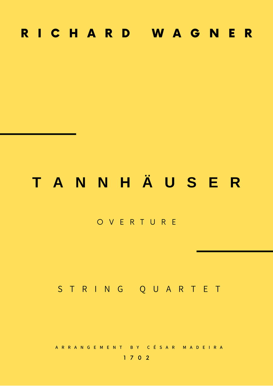 Tannhäuser (Overture) - String Quartet (Full Score) - Score Only String Quartet scores gallery preview page 1