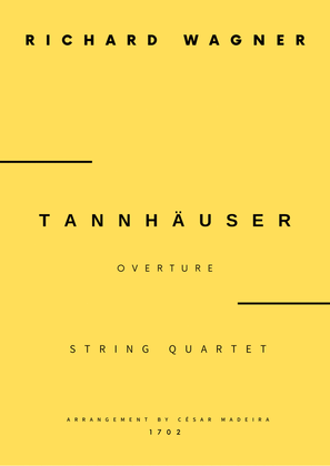 Book cover for Tannhäuser (Overture) - String Quartet (Full Score) - Score Only