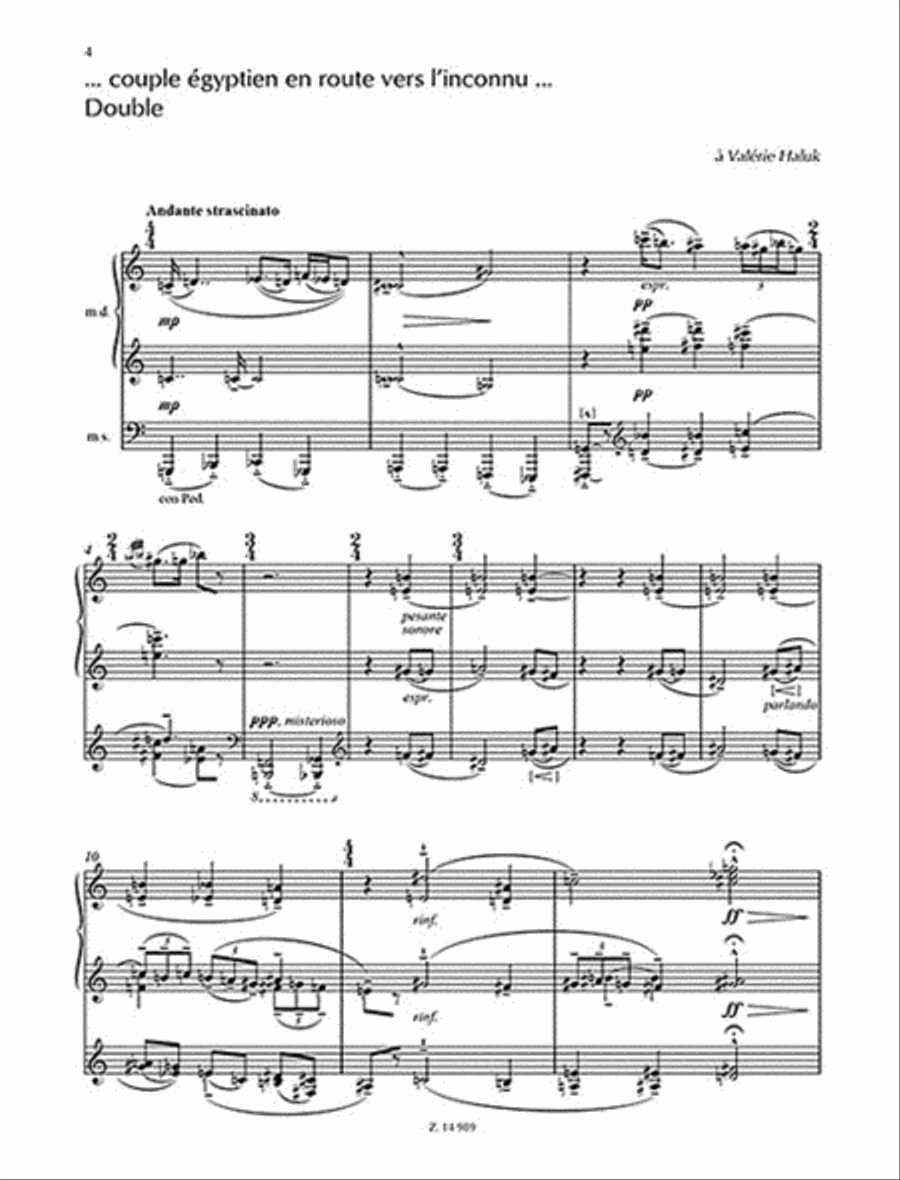 Couple Egyptien En Route Vers L'inconnu Piano Solo scores gallery preview page 4