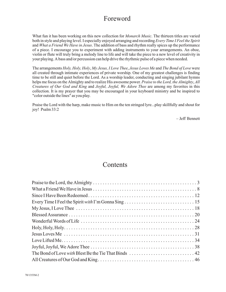 Praise to the Lord, the Almighty (Digital Download) Piano scores gallery preview page 1