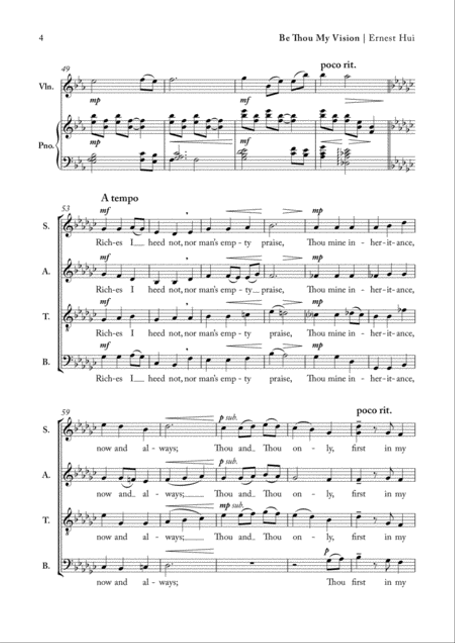 Be Thou My Vision (2019) Be Thou My Vision (2019) 4-Part scores gallery preview page 4