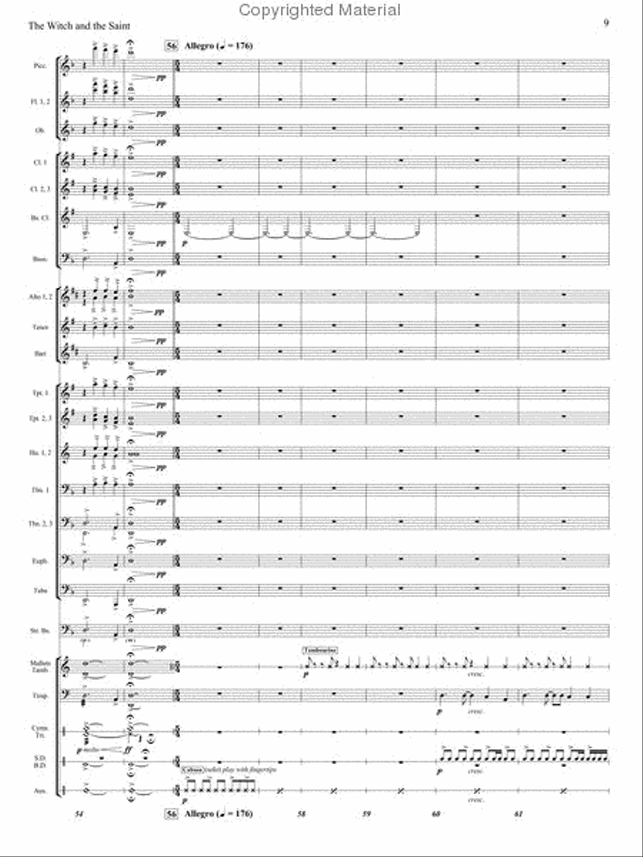 The Witch and The Saint Concert Band scores gallery preview page 8