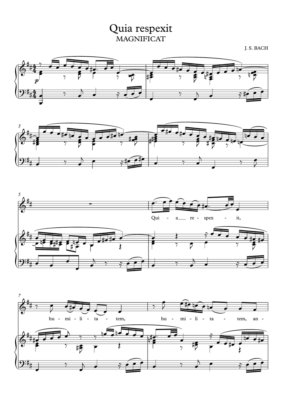 Quia respexit - Magnificat in D (B Minor) image number null