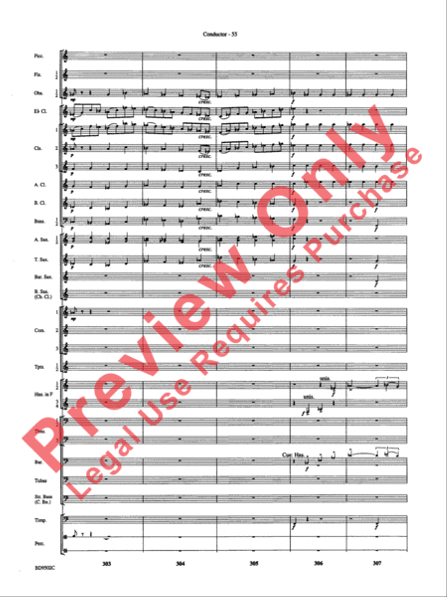 Symphony No. 3 for Band Concert Band scores gallery preview page 58