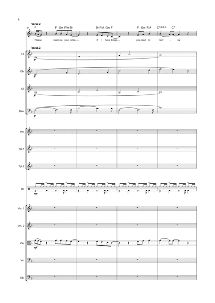 Lean On Me Large Ensemble scores gallery preview page 6