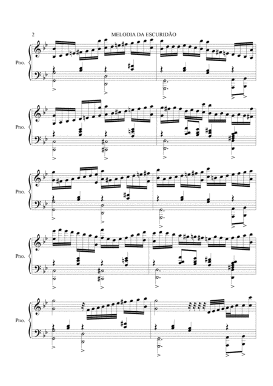 Melodia da Escuridão Melodia da Escuridão Piano Solo scores gallery preview page 2