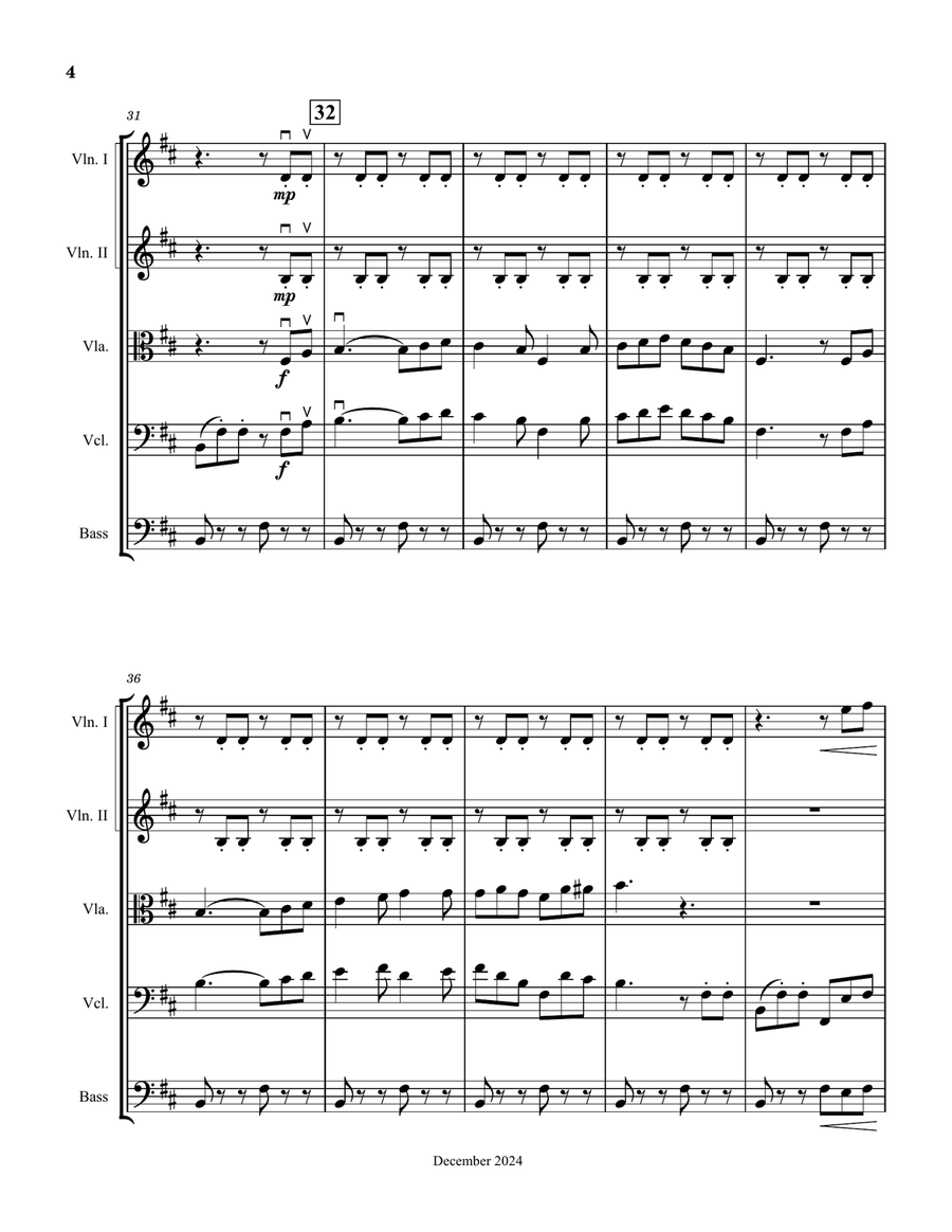 Snow Waltz String Orchestra scores gallery preview page 4