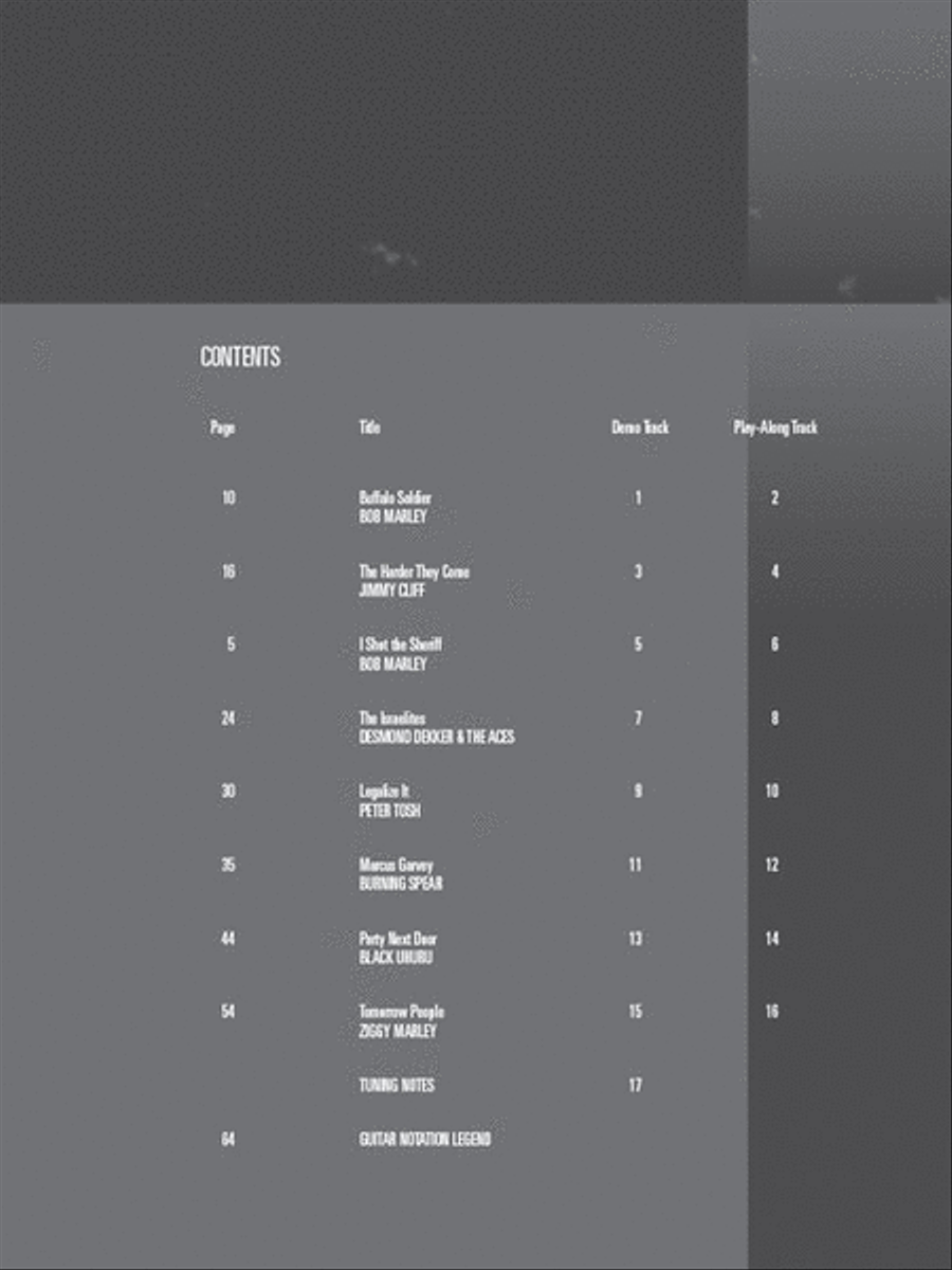 Reggae Guitar Tablature scores gallery preview page 2