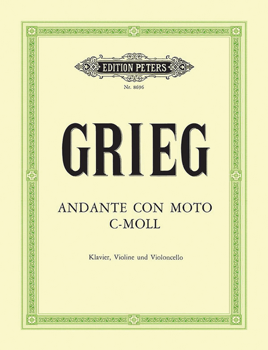 Andante con moto in C minor EG 116 for Piano, Violin and Cello Piano Trio scores gallery preview page 1