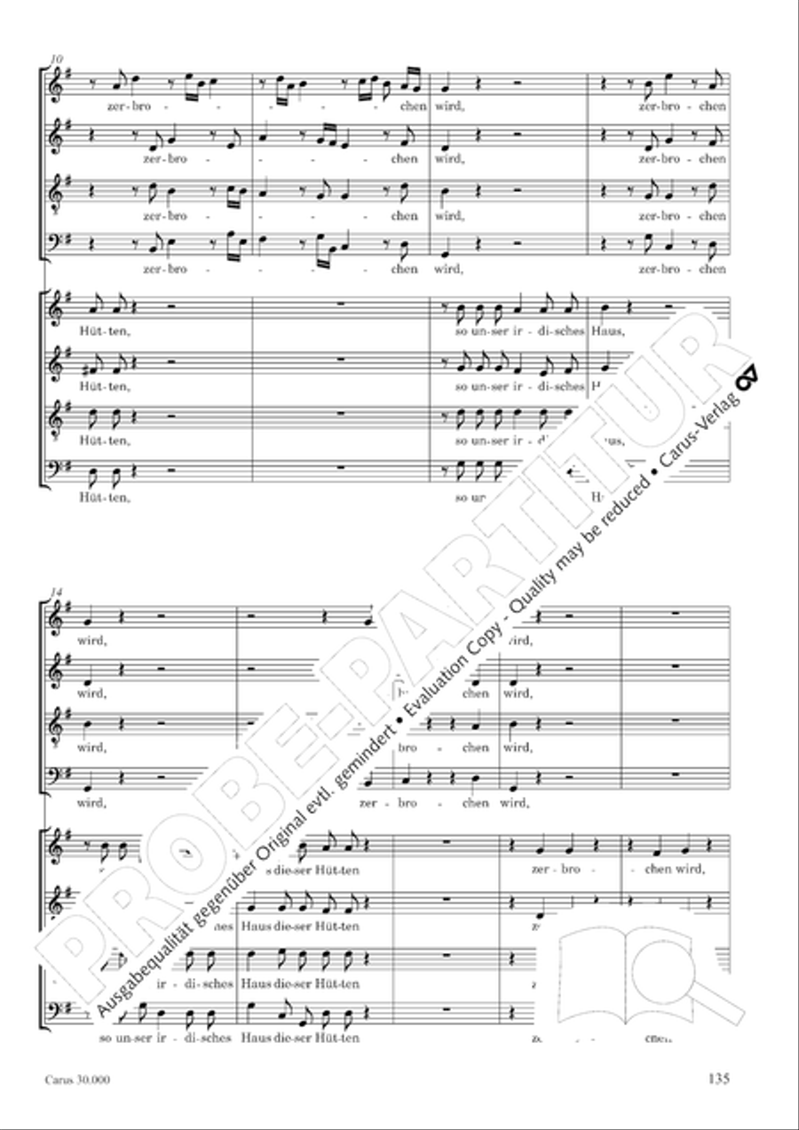 J.L. Bach: The complete motets Choir scores gallery preview page 142