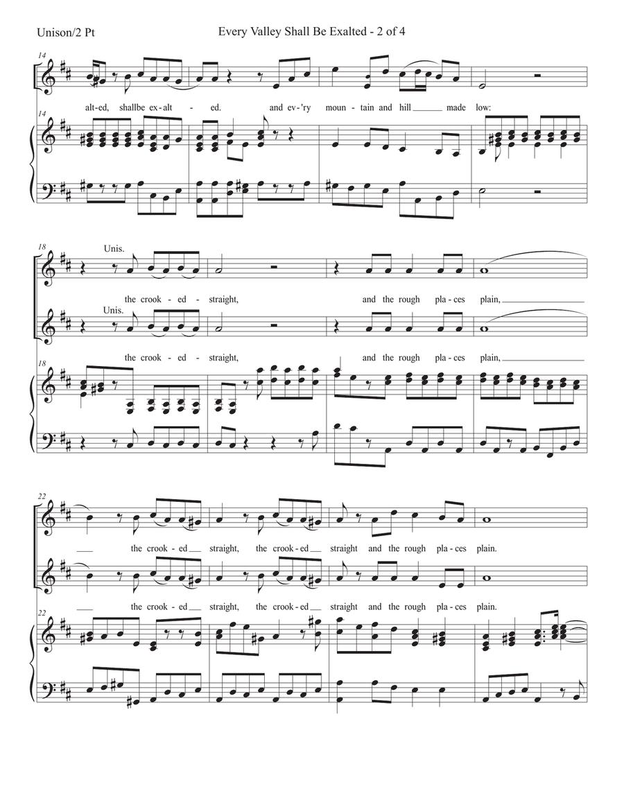 The Messiah for Young Voices - Unison/ 2 part Unison Choir scores gallery preview page 5