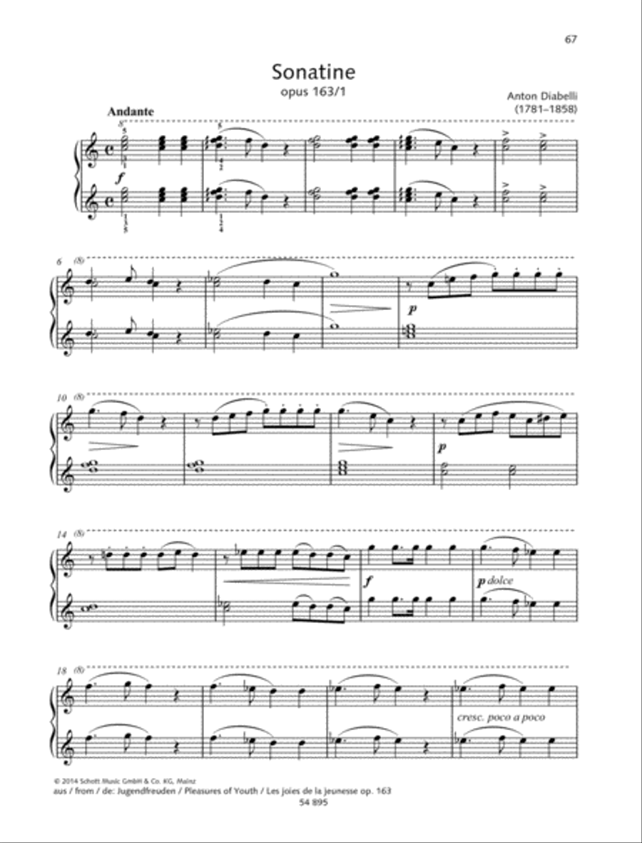 Sonatina, Op. 163 No. 1 Sonatina, Op. 163 No. 1 Piano Duet scores gallery preview page 2