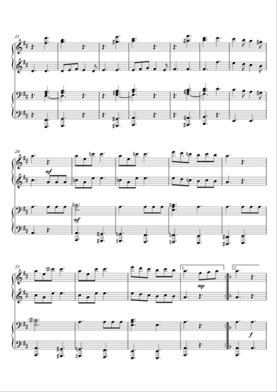 Diamond March Piano Duet 1 Piano, 4-Hands scores gallery preview page 3