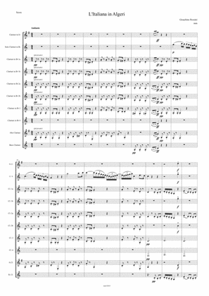 Rossini L’Italiana in Algeri (The Italian Girl in Algiers) – Sinfonia (Ouverture) for Clarinet C