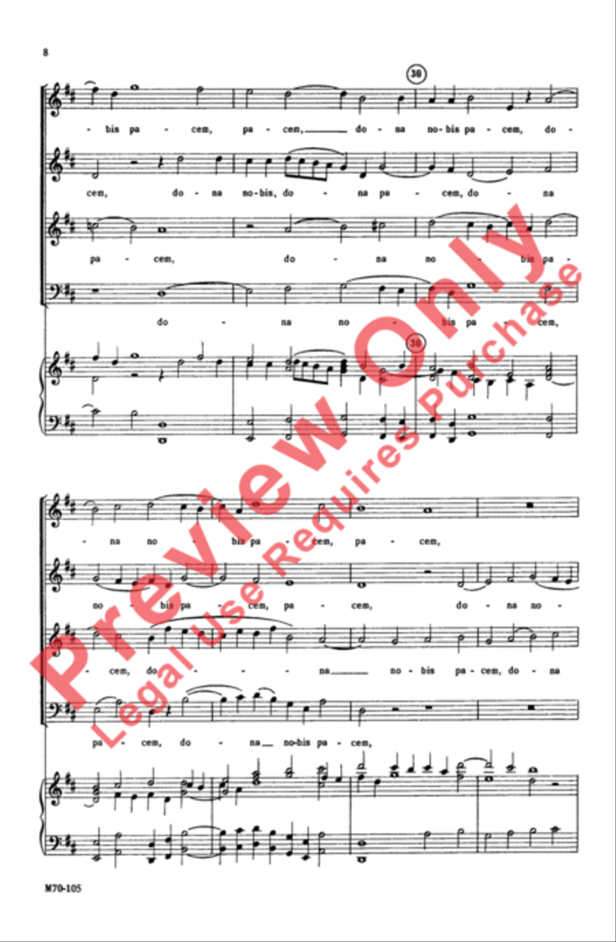 Dona Nobis Pacem 4-Part scores gallery preview page 7
