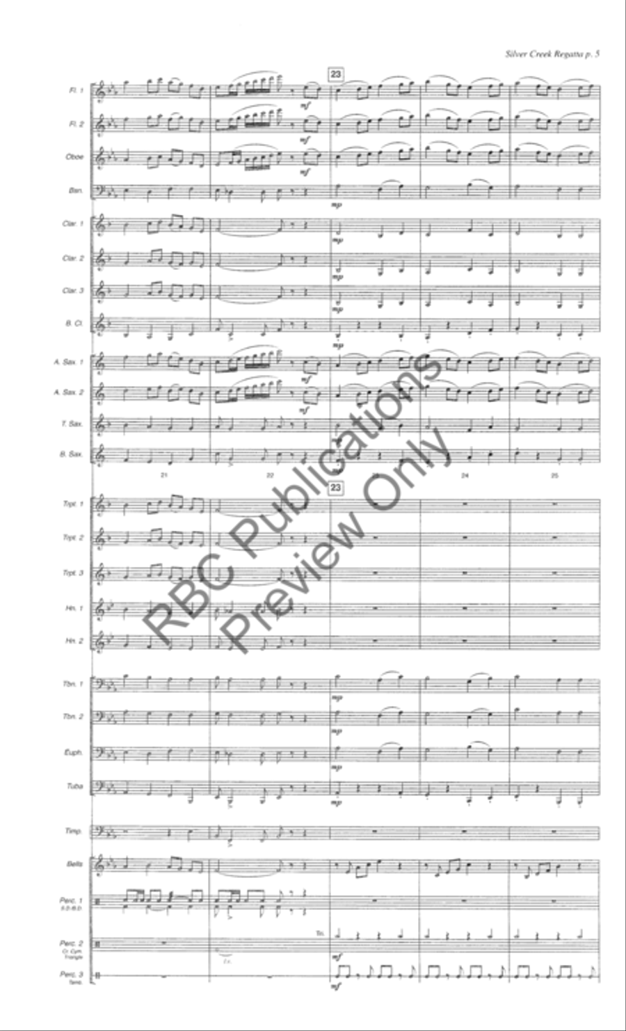 Silver Creek Regatta Concert Band scores gallery preview page 8