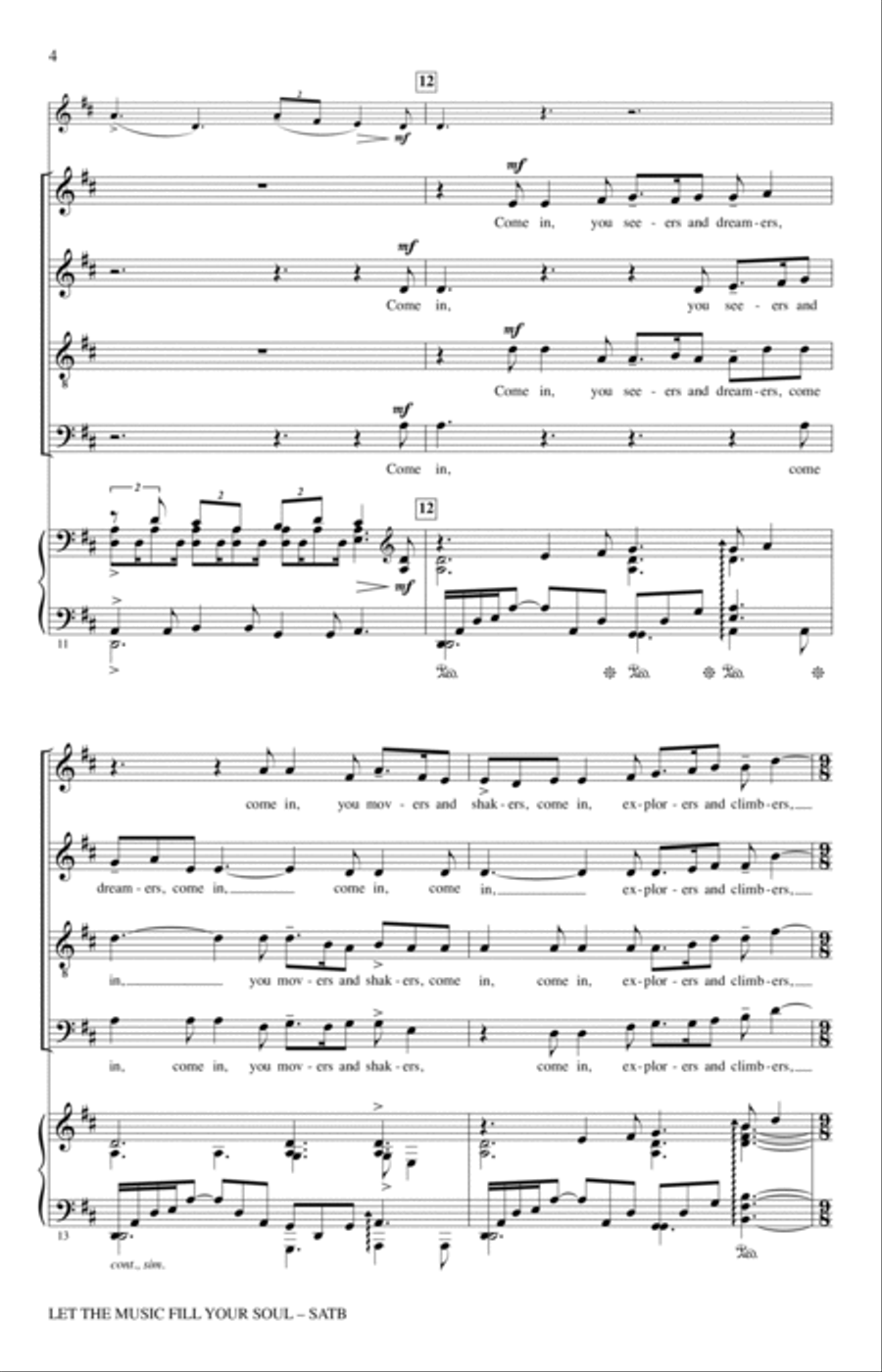 Let The Music Fill Your Soul 4-Part scores gallery preview page 3