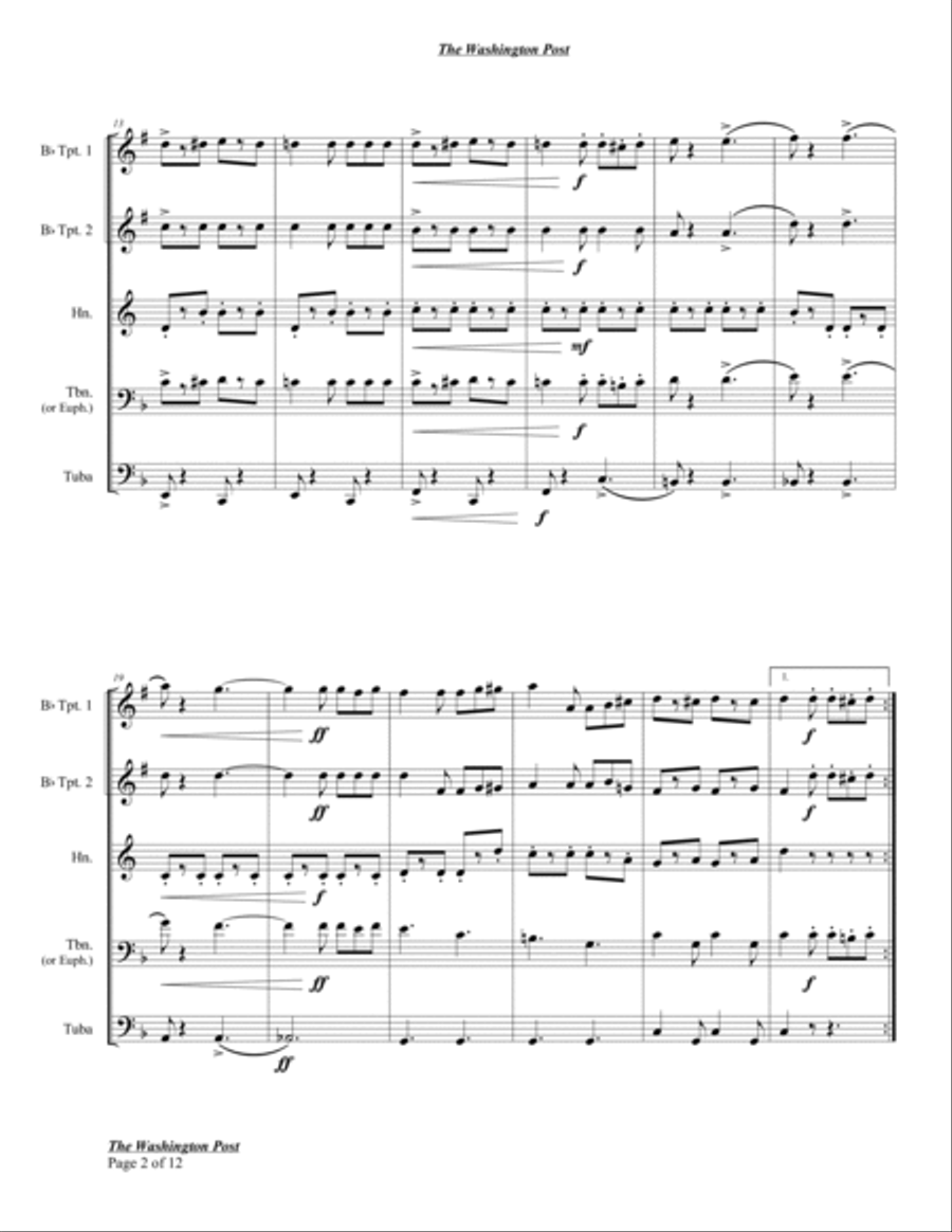 The Washington Post Brass Quintet scores gallery preview page 4