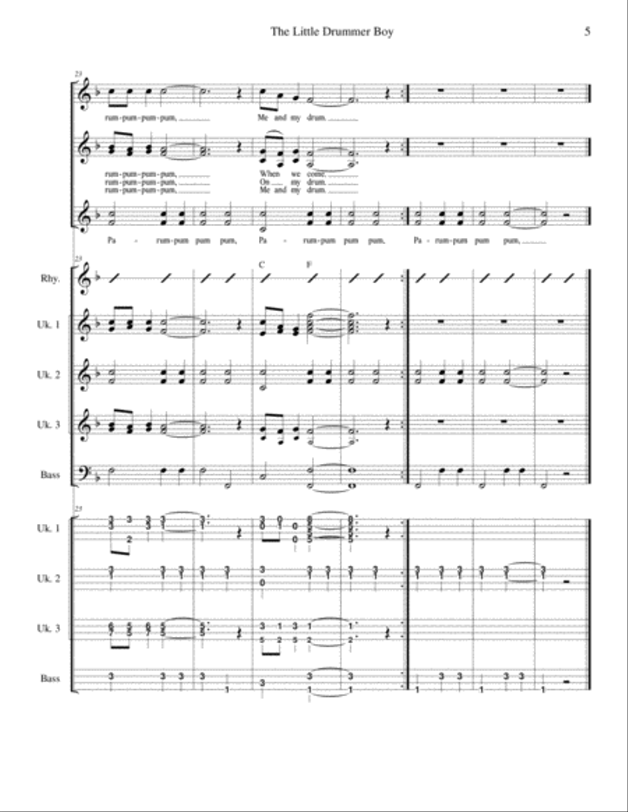 The Little Drummer Boy The Little Drummer Boy Small Ensemble scores gallery preview page 5