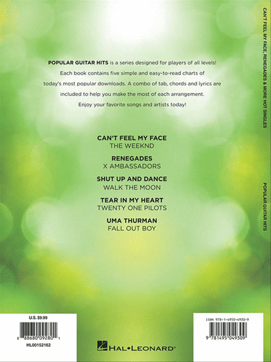 Can't Feel My Face, Renegades & More Hot Singles Electric Guitar scores gallery preview page 2