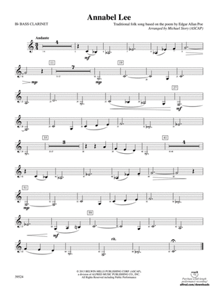 Annabel Lee: B-flat Bass Clarinet