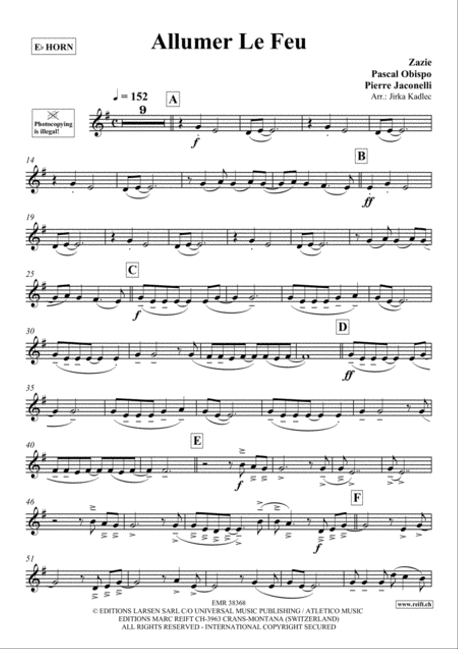 Allumer Le Feu Allumer Le Feu Horn scores gallery preview page 2