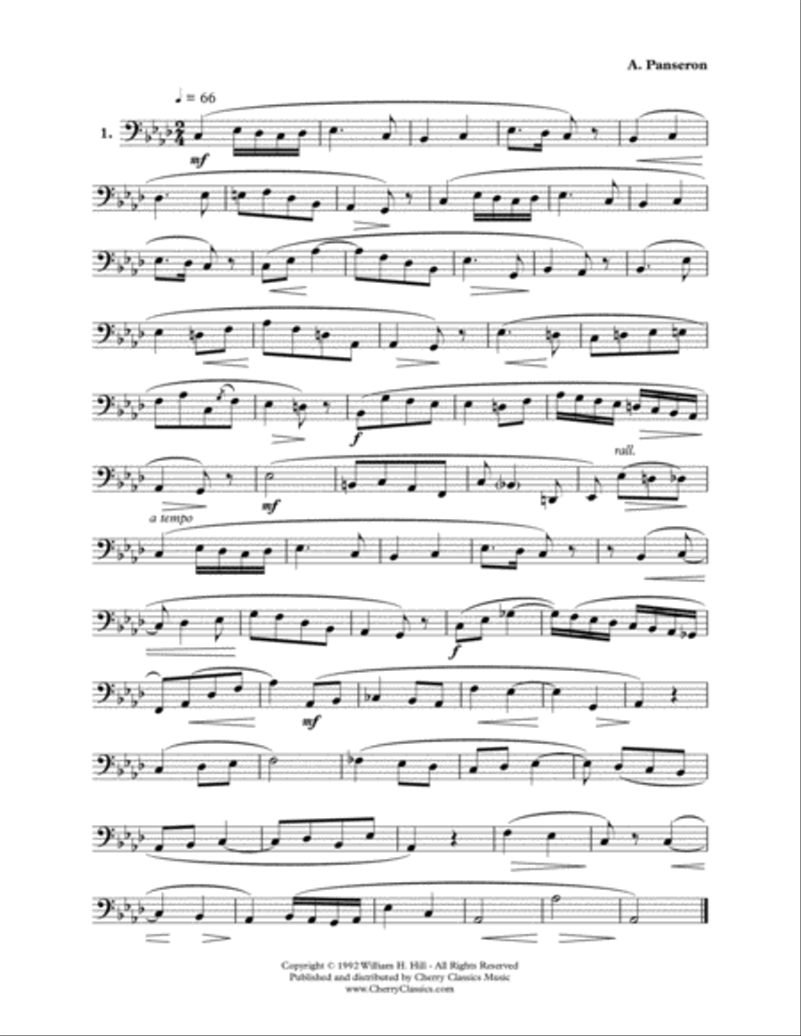 24 Low Legato Studies for Trombone with F Attachment Trombone
