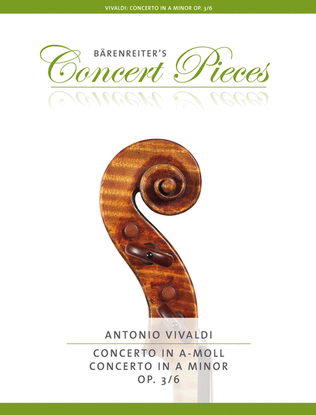 Book cover for Concerto in A minor, op. 3/6