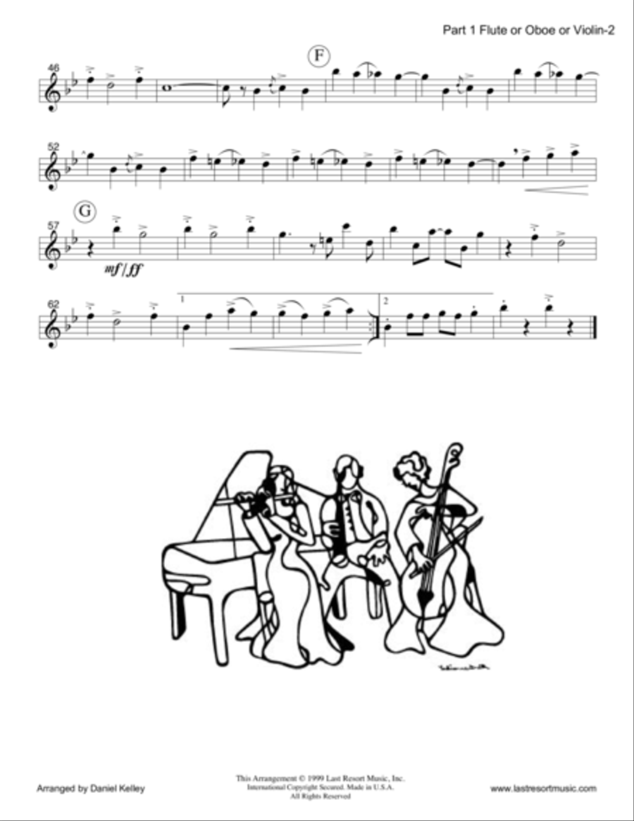 Toot, Toot, Toostie for String, Woodwind, or Piano Trio Small Ensemble scores gallery preview page 5