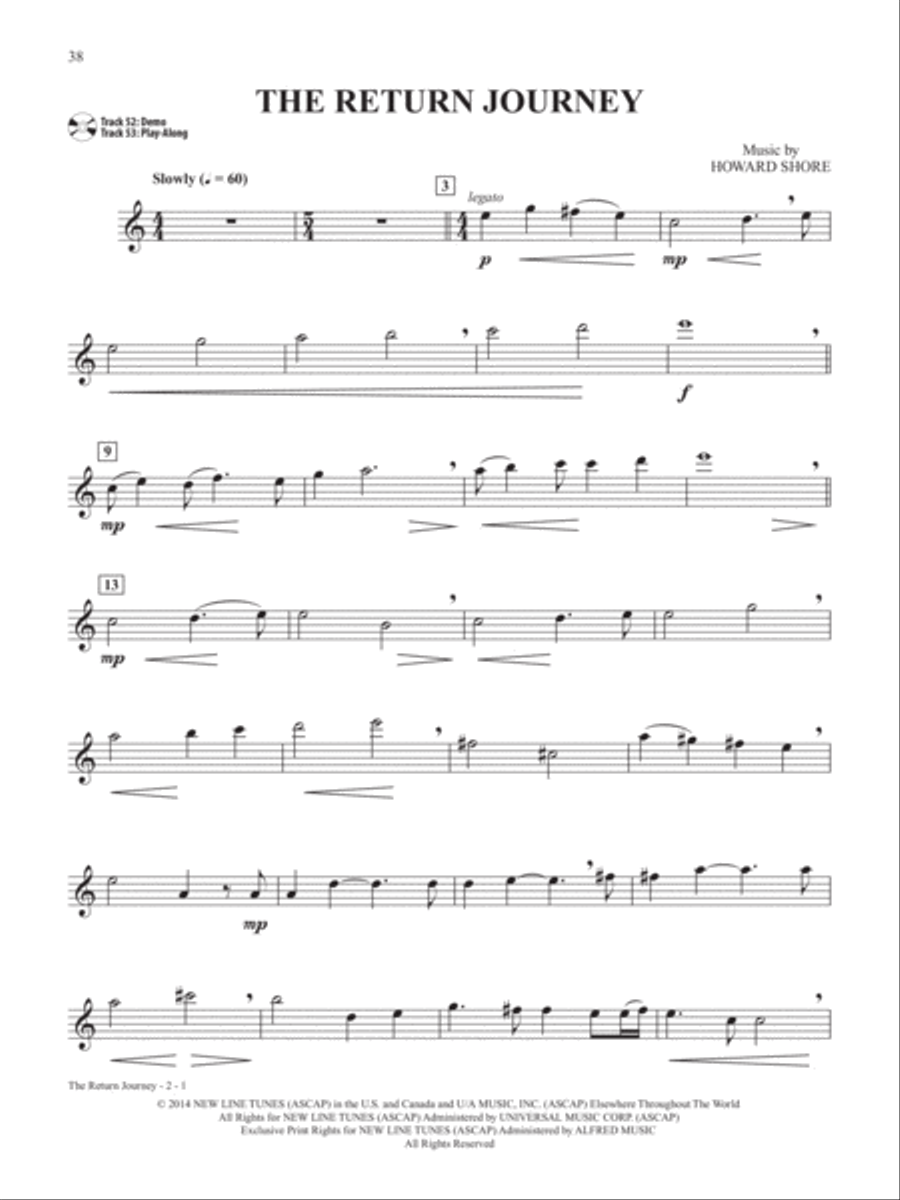 The Hobbit -- The Motion Picture Trilogy Instrumental Solos Flute Solo scores gallery preview page 5