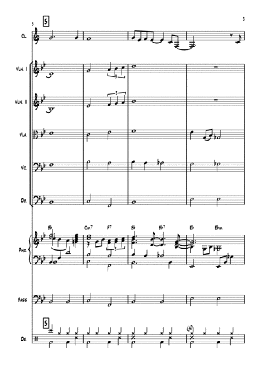 Stranger On The Shore String Orchestra scores gallery preview page 3